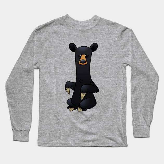 Black Bear Long Sleeve T-Shirt by binarygod